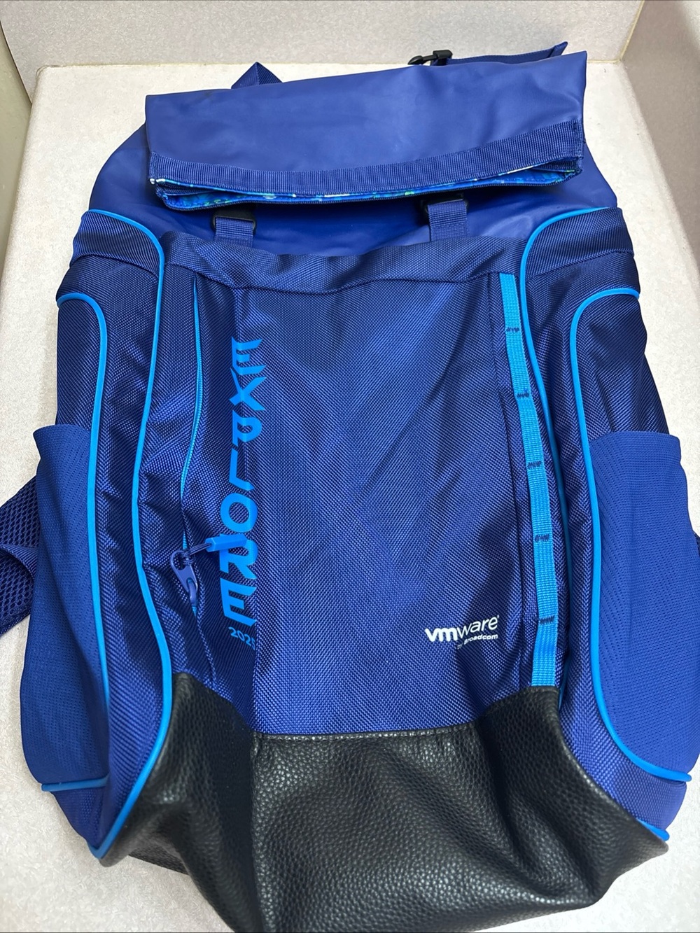 VMware by Broadcom 2025 Explore Laptop Travel Blue Backpack Holds 16” Laptops